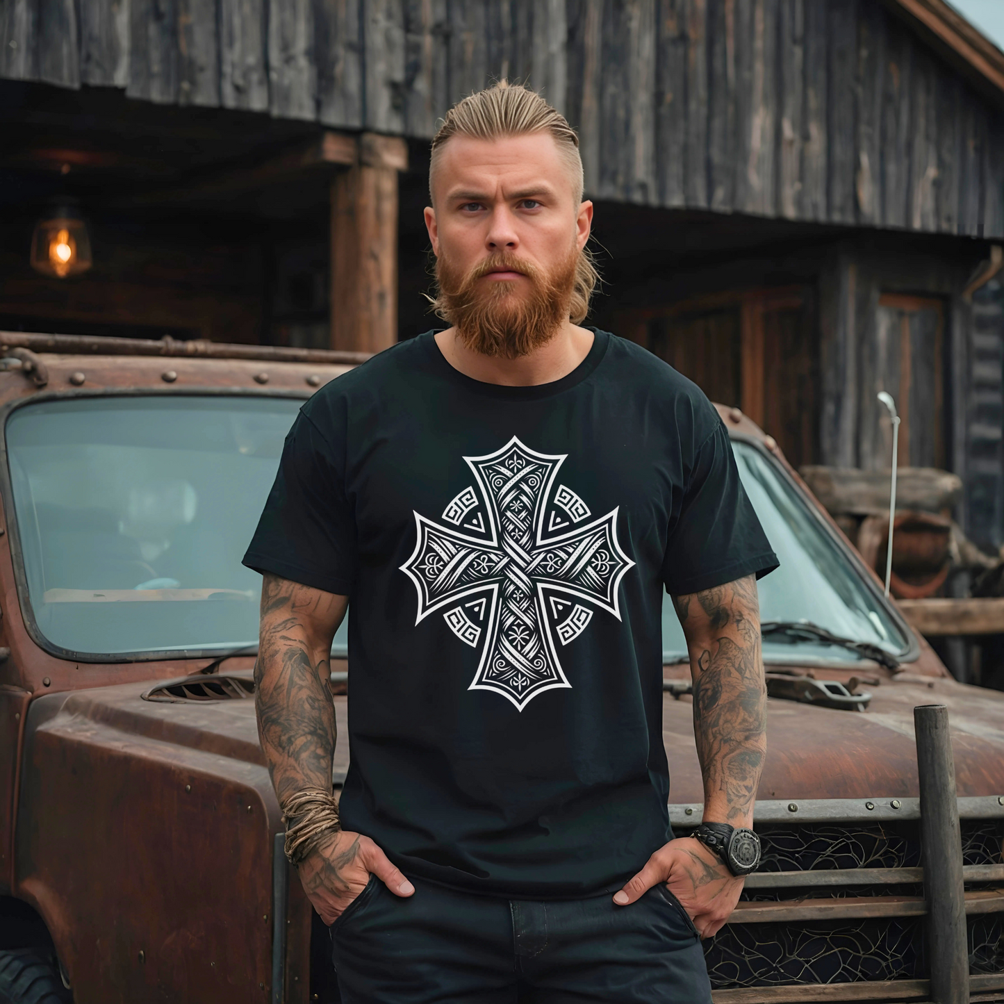 Unisex T-shirt - Pagan Cross - Black